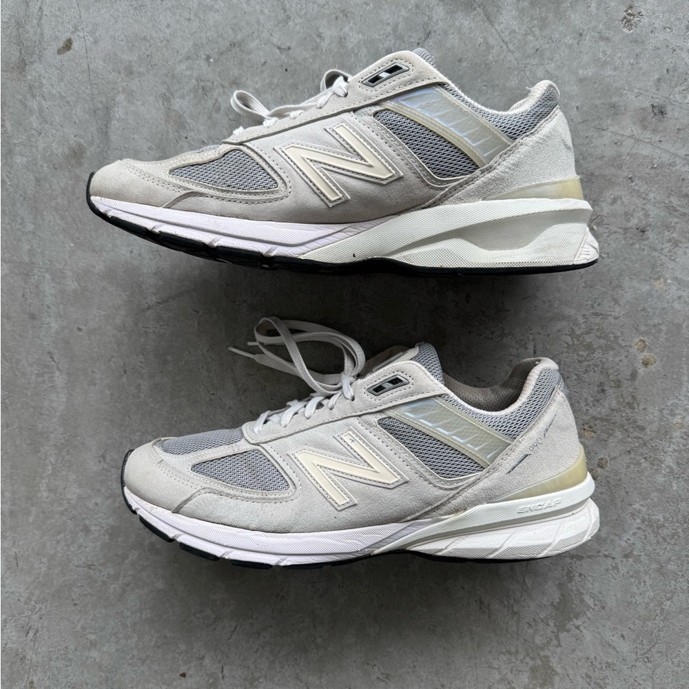 New Balance Grey & Off-White Made in US 990 V5